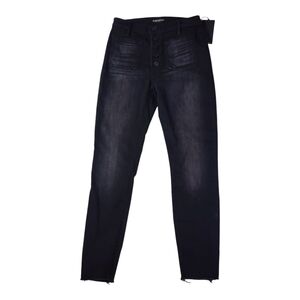 Black Orchid Liquify High Rise Button Fly Skinny Jeans Raw Hem Size 27 NEW